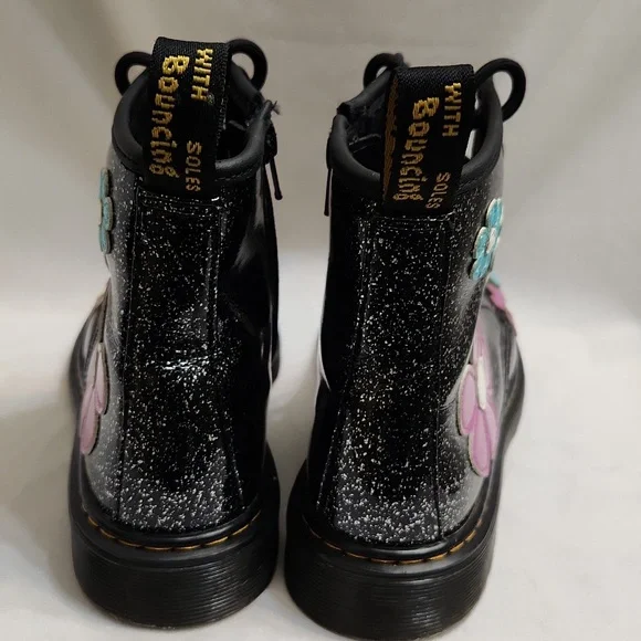 Dr. Martens 1460J Floral Glitter Patent Leather Lace-up boots (size 3) - Picture 8 of 14